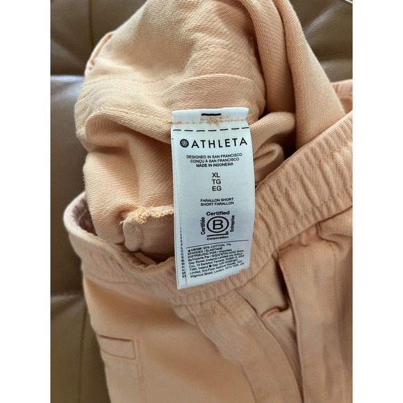 Athleta Farallon Peach Pull On Athletic Shorts Women’s Size XL - Picture 9 of 9